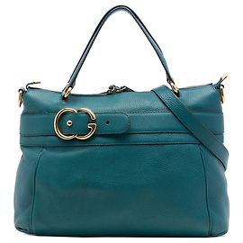Borsa a manico Gucci Blue Medium in pelle di vitello Ride