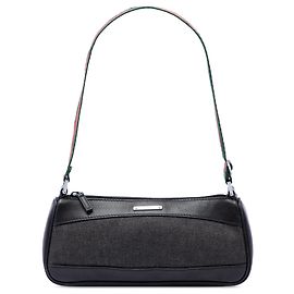 Bolsa de ombro Gucci em denim preto Web
