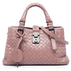Borsa Bottega Veneta Mini Nappa Intrecciato Roma Rosa