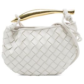 Bottega Veneta White Mini Nappa Intrecciato Sardine
