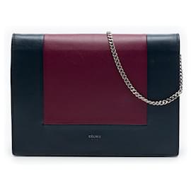 Portafoglio con catena in pelle rossa Celine - Céline