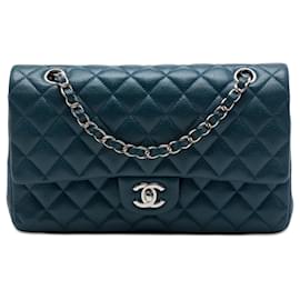 Chanel Blue Medium Classic Caviar Double Flap