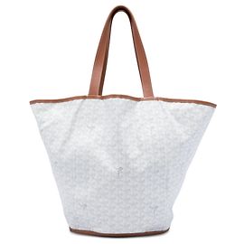 Tote Belharra reversibile in Goyardine bianco Goyard