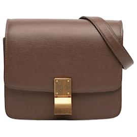 Celine Brown Small Calfskin Classic Box - Céline