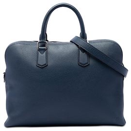 Maletín Louis Vuitton en cuero Taurillon azul Victor