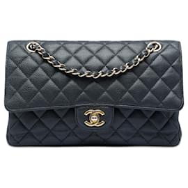 Chanel Black Medium Classic Caviar Double Flap
