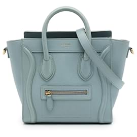 Céline Borsa Tote Celine Nano Blue in pelle
