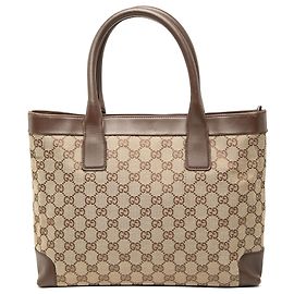 Tote de lona GG beige Gucci