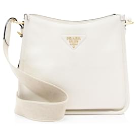 Prada Vitello Daino Logo Medium Soft Messenger