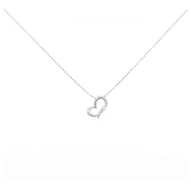 Autre Marque Collana a Cuore in Diamanti e Oro Bianco K10