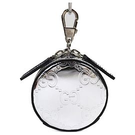 Gucci GG Pattern Patent Leather Pouch