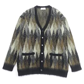 CELINE Cardigan aus gebürstetem Mohair mit Stickerei - Céline