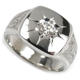 Pt900 Platinum Diamond Ring - Autre Marque