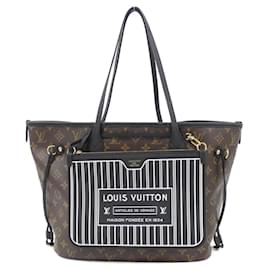 Louis Vuitton Monogram Neverfull Inside Out Canvas Tote Bag aus beschichtetem Kalbsleder