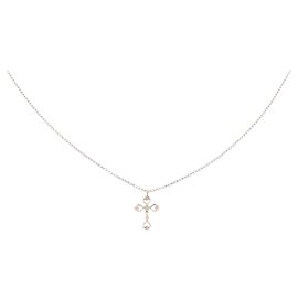 Autre Marque Collana in oro rosa K10 e diamanti