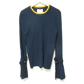 Autre Marque 3.1 Phillip Lim Rippstrick-Oberteil mit Plisseeärmeln