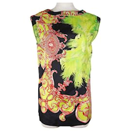 Top sin mangas de seda Medusa de Versace