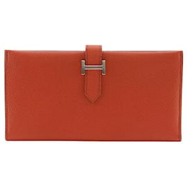 Portafoglio lungo Hermès Béarn in Veau Epsom
