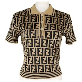 Fendi Zucca Baumwoll-Strickpolo
