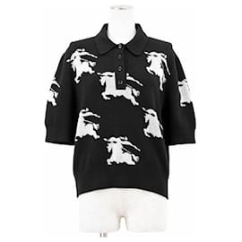 Polo de punto de algodón y seda con diseño Equestrian Knight Burberry London