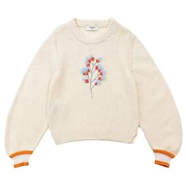 Fendi Kaschmir-Strickpullover mit Marderstickerei