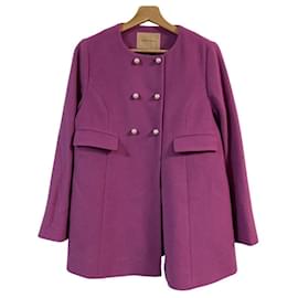 Autre Marque Abrigo Maglie le cassetto Wool Collarless Coat