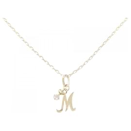 Autre Marque Collana Initial M Diamond Au750