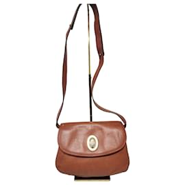 Bolso bandolera Christian Dior Vintage en piel con relieve de iguana marrón