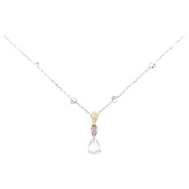 Autre Marque Collana in diamanti tricolore Au750