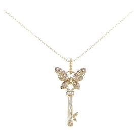 Autre Marque Colar Butterfly Key em Ouro Au750 e Diamantes