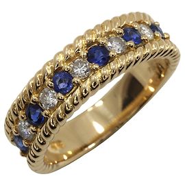 Autre Marque Saphir-Diamant-Ring Au750
