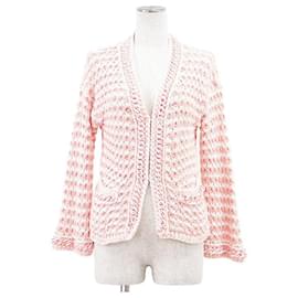 Chanel P58578 Cárdigan de mezcla de algodón y tweed