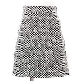 Falda de tweed de mezcla de algodón con estampado de cuadros Gucci