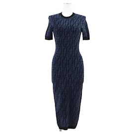 Abito in jacquard micro pile FF Zucca Fendi