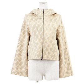 Giacca felpa corta reversibile in misto lana Fendi