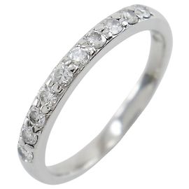 Autre Marque Anello a mezza eternità in platino Pt900 e diamanti