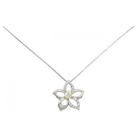 Autre Marque Collana Fiore in Diamante Pt900 Au750 Pt850