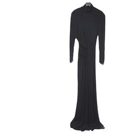 Autre Marque Langärmeliges, drapierendes langes Kleid Elie Saab