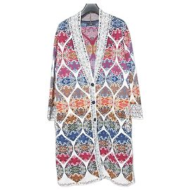 Autre Marque Langer Strickstrickmantel aus Baumwolle IVKO