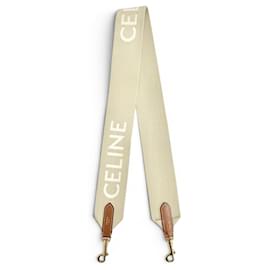 Schulterriemen aus Leder und Jacquard-Canvas mit Celine-Logo - Céline