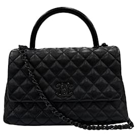 Chanel A92991 Coco Handle 29 Top Caviar Skin Flap Bag
