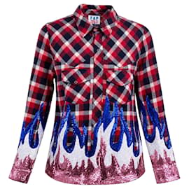 Filles à Papa "Betsy" Karohemd mit Flammen-Paillettenbesatz – Spring/Summer 2015