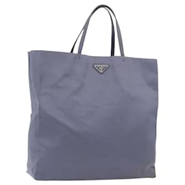 Borsa a mano PRADA in raso blu Auth ka5142A - Prada