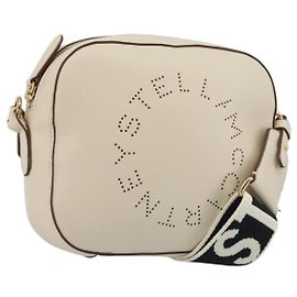 Autre Marque Stella MacCartney Schultertasche Leder Elfenbein Gold Auth BA13823