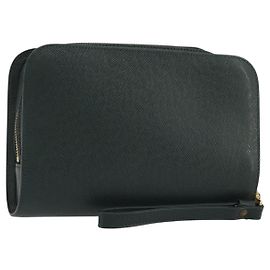 LOUIS VUITTON Clutch Taiga Baikal Epicea M30184 LV Auth BA13916