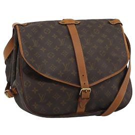 LOUIS VUITTON Borsa a Spalla Monogram Saumur 35 M42254 LV Auth ka5161
