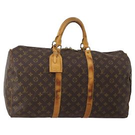 LOUIS VUITTON Monogram Keepall 50 Boston Bag M41426 LV Auth 188304