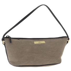 Bolso GUCCI Lona Khaki Oro 07198 Auth mr2638
