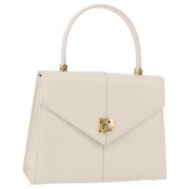 SAINT LAURENT Borsa in pelle bianca e oro Auth 190922