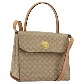 Borsa CELINE Macadam Canvas Star Ball PVC 2way Beige Gold Autentica 190408A - Céline